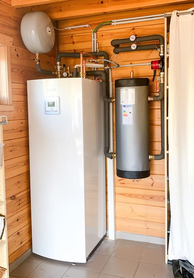 Buitenunit van een lucht-waterwarmtepomp